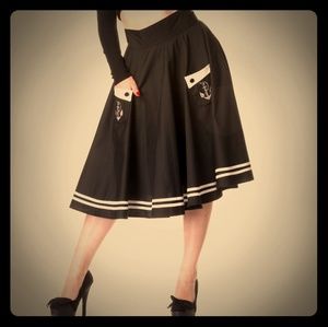 Hell Bunny Vixen Sailor Skirt XS